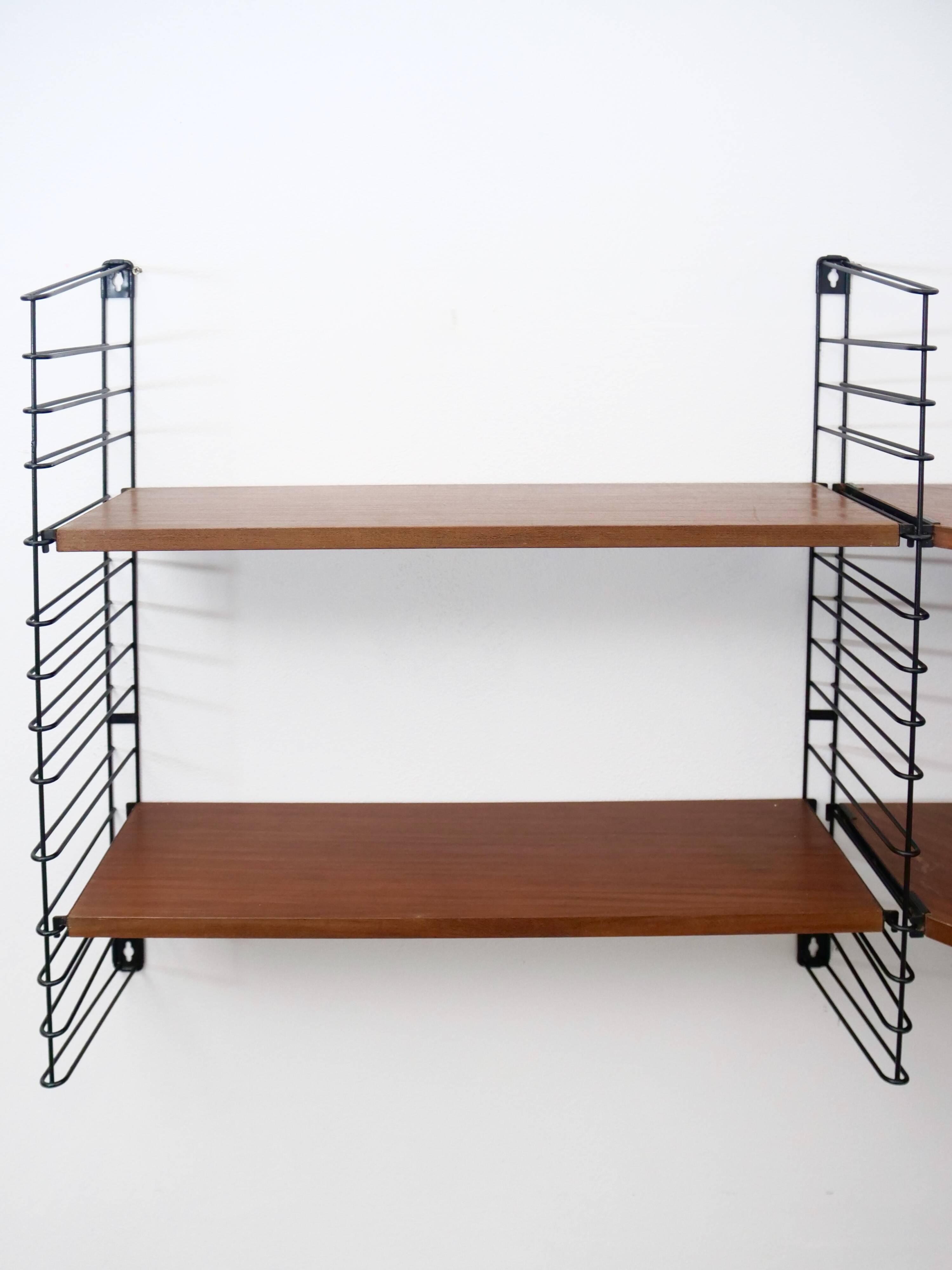 Corner wall shelf Tomado in teak wood