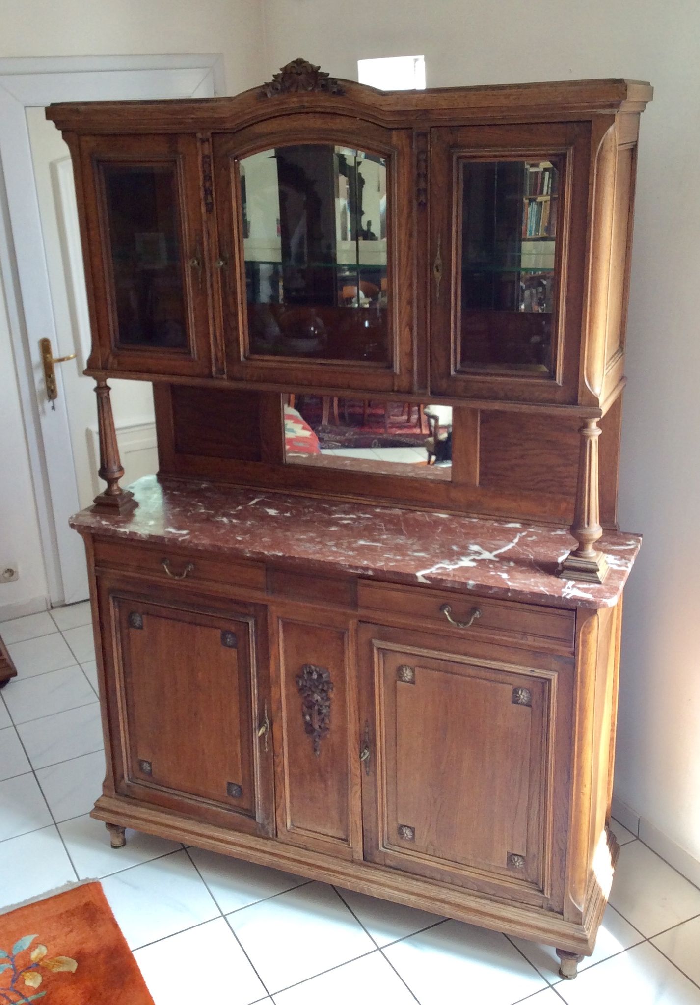 Solid oak buffet around 1900s