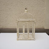 Painted wooden bird cage