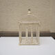 Painted wooden bird cage