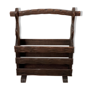 Porte revue en bois brut