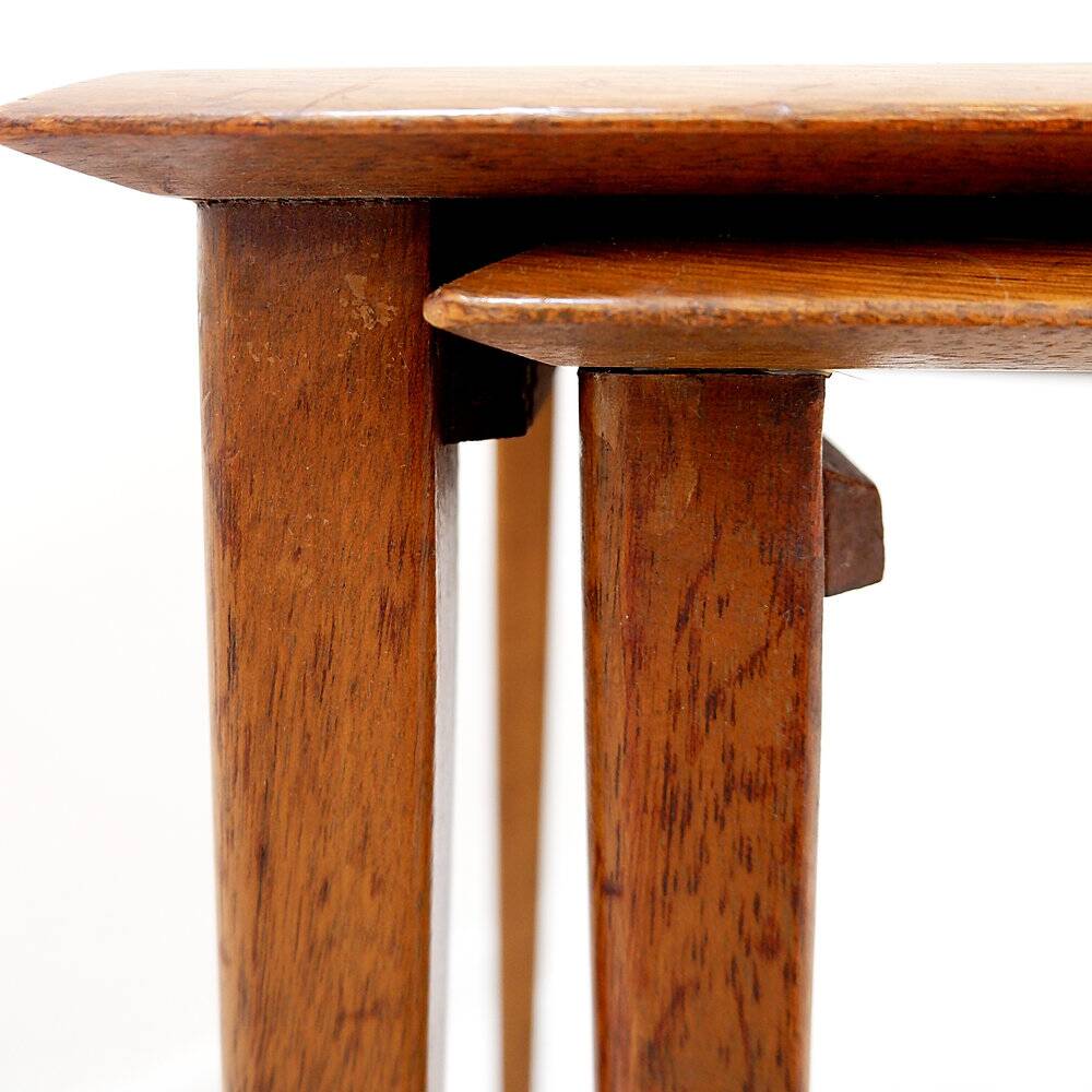 Nesting tables in teak mid-century modern - 1960s