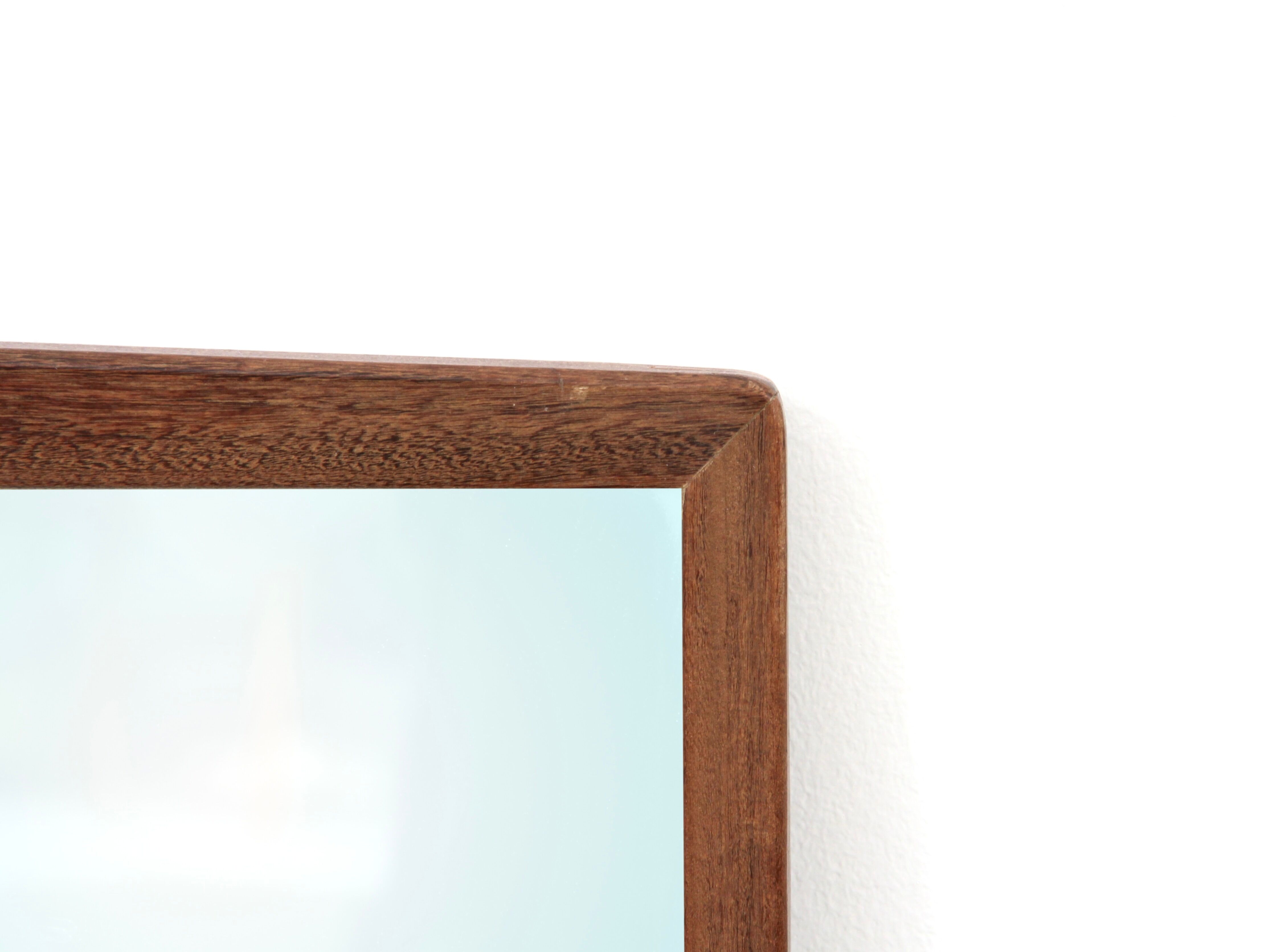 Miroir scandinave horizontal en palissandre de Rio 139x47cm