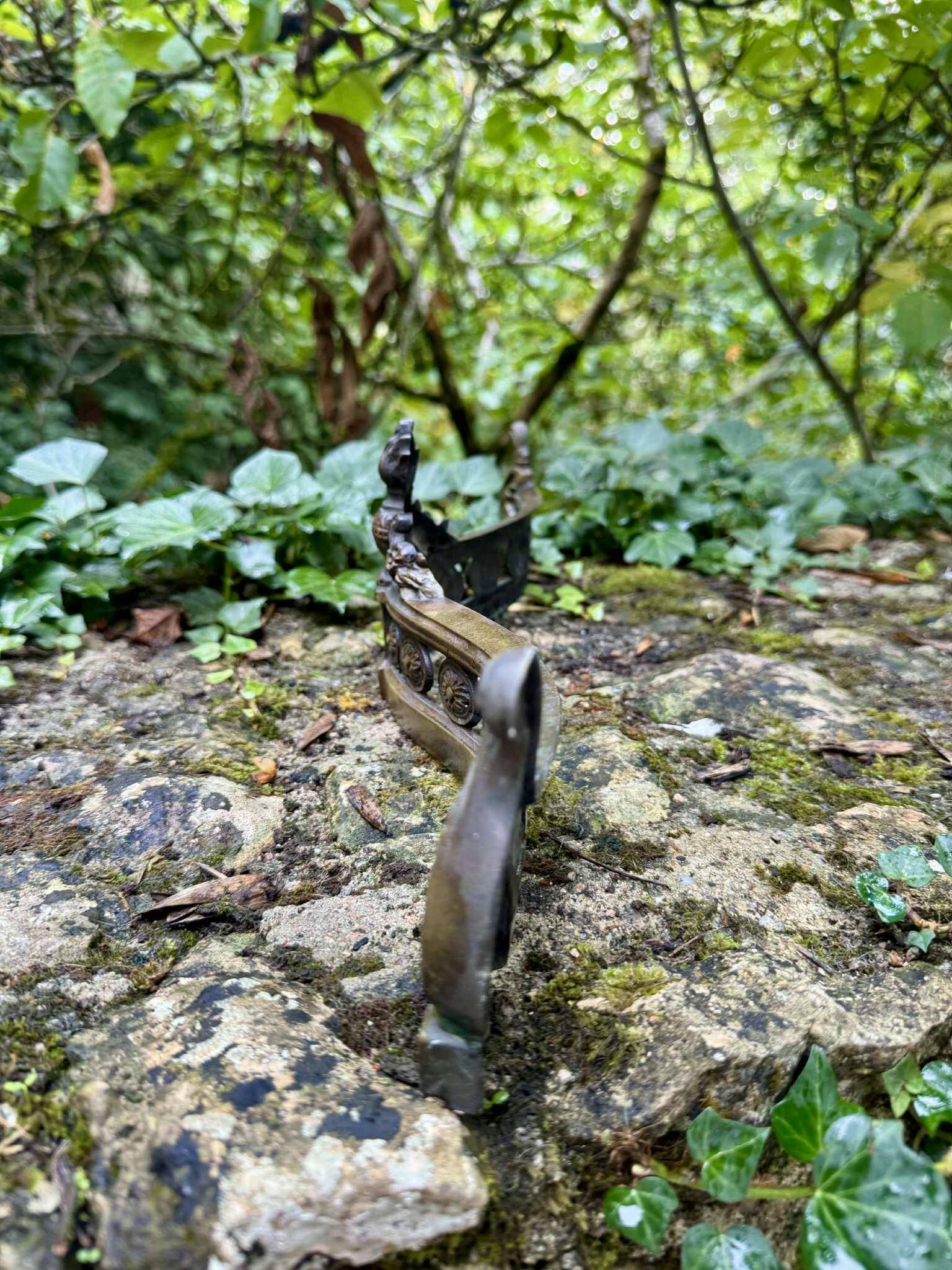 Barre de cheminée en bronze XIXe siècle