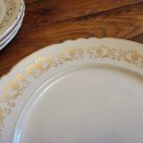 16 flat gold plates from Orchies porcelain