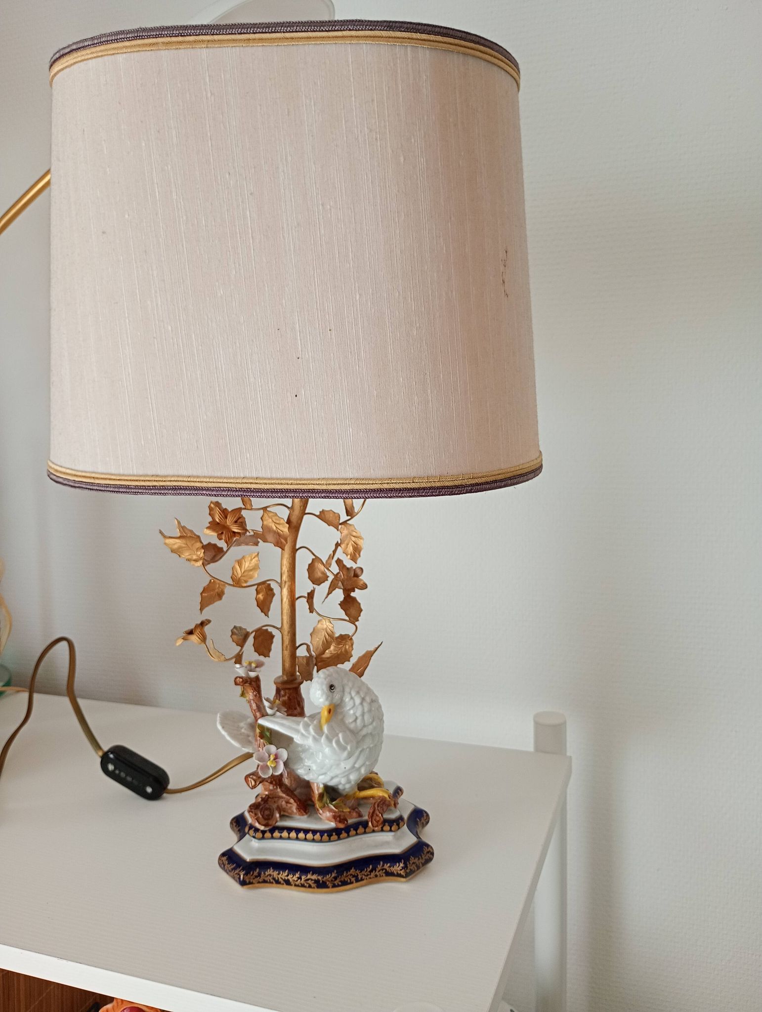 Sèvres porcelain lamp with Giulia Mangani signature