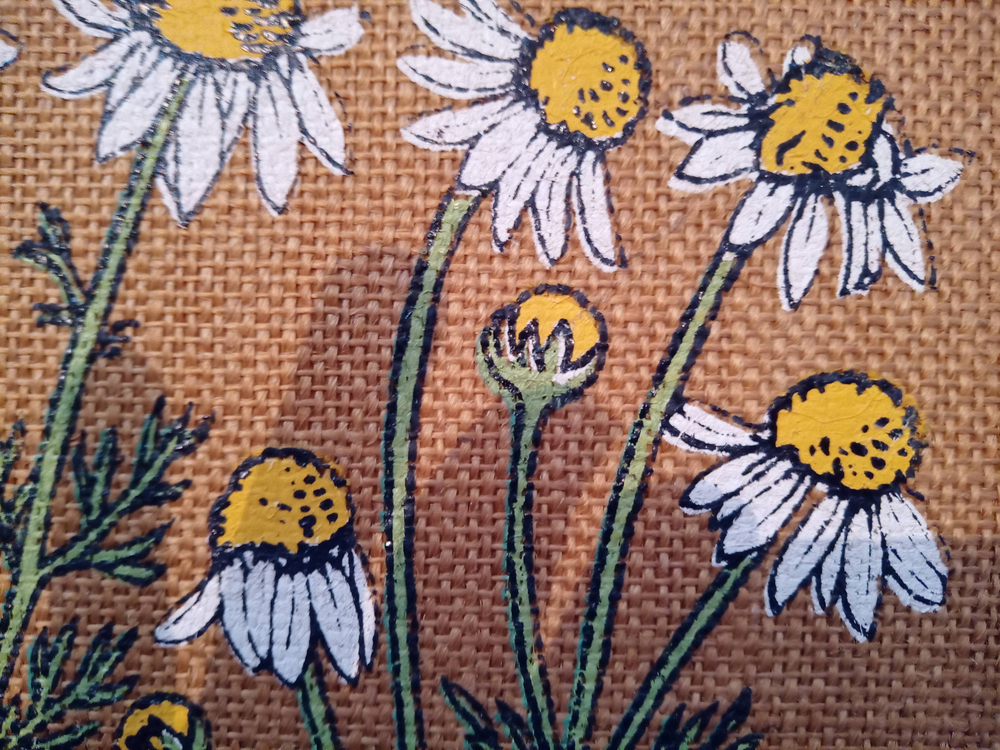 Oil on flaxseed canvas on chamomile wood