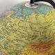 Taride Paris France vintage 1986 black tripod globe - 40 cm