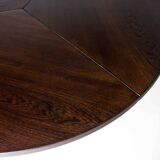 Grande table à manger ronde de Gerard Geytenbeek en bois wengé, Belgique 1960