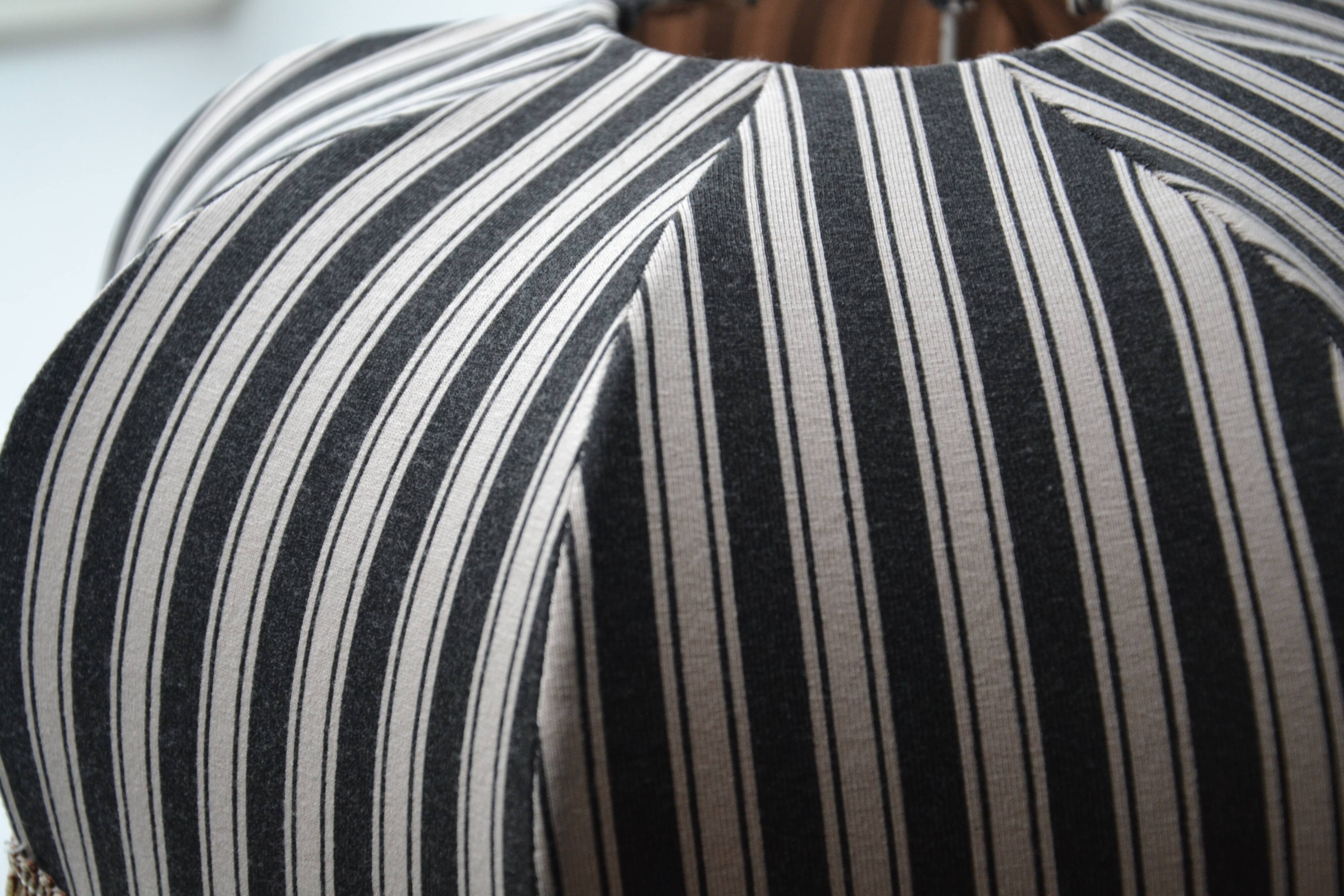 Antique ceramic lamp, L&C creation, lampshade refurbished