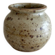 Vase boule en grès pyrité vintage