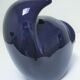 Large blue ceramic fish ashtray vintage design