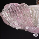 Fascinating Vintage Murano Glass Ceiling lamp Pink