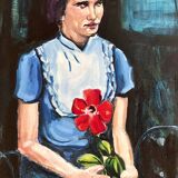 Portrait d'une jeune fille réalisé par l'artiste Cristina Barr