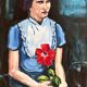 Portrait d'une jeune fille réalisé par l'artiste Cristina Barr