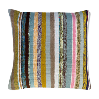 Housse de coussin Kilim turque vintage, 60 x 60 cm