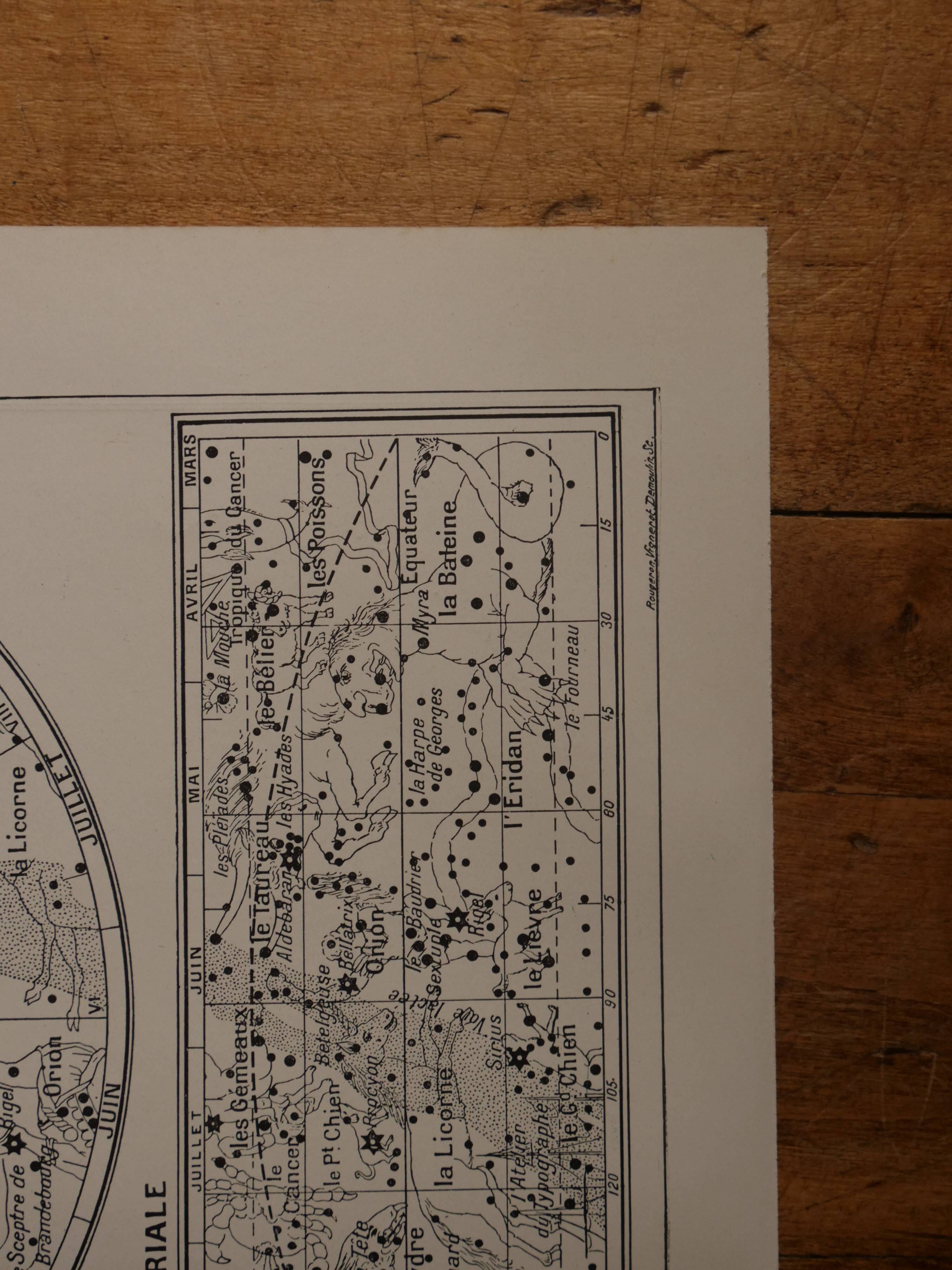 Original lithograph on the sky