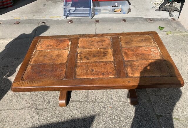 Solid oak coffee table
