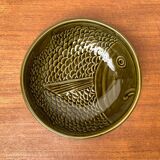 Vintage ceramic bowl with fish pattern by Secla, 1970s.