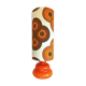 Supertone table lamp - orange opaline and vintage fabric