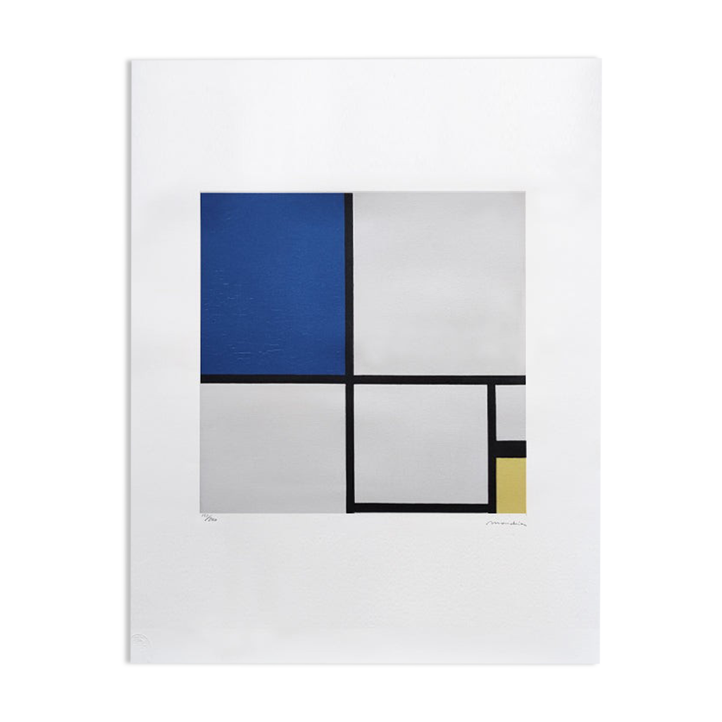 Original Piet Mondrian « composition » édition limitée lithographie, années 70