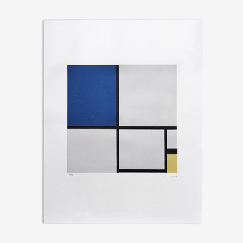 Original Piet Mondrian « composition » édition limitée lithographie, années 70