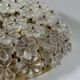 1960s/70s Ceiling Lamp Ernst Palme made of brass and glass, Germany