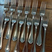 Set of 12 silver-plated forks