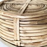 Rattan and gilded brass basket