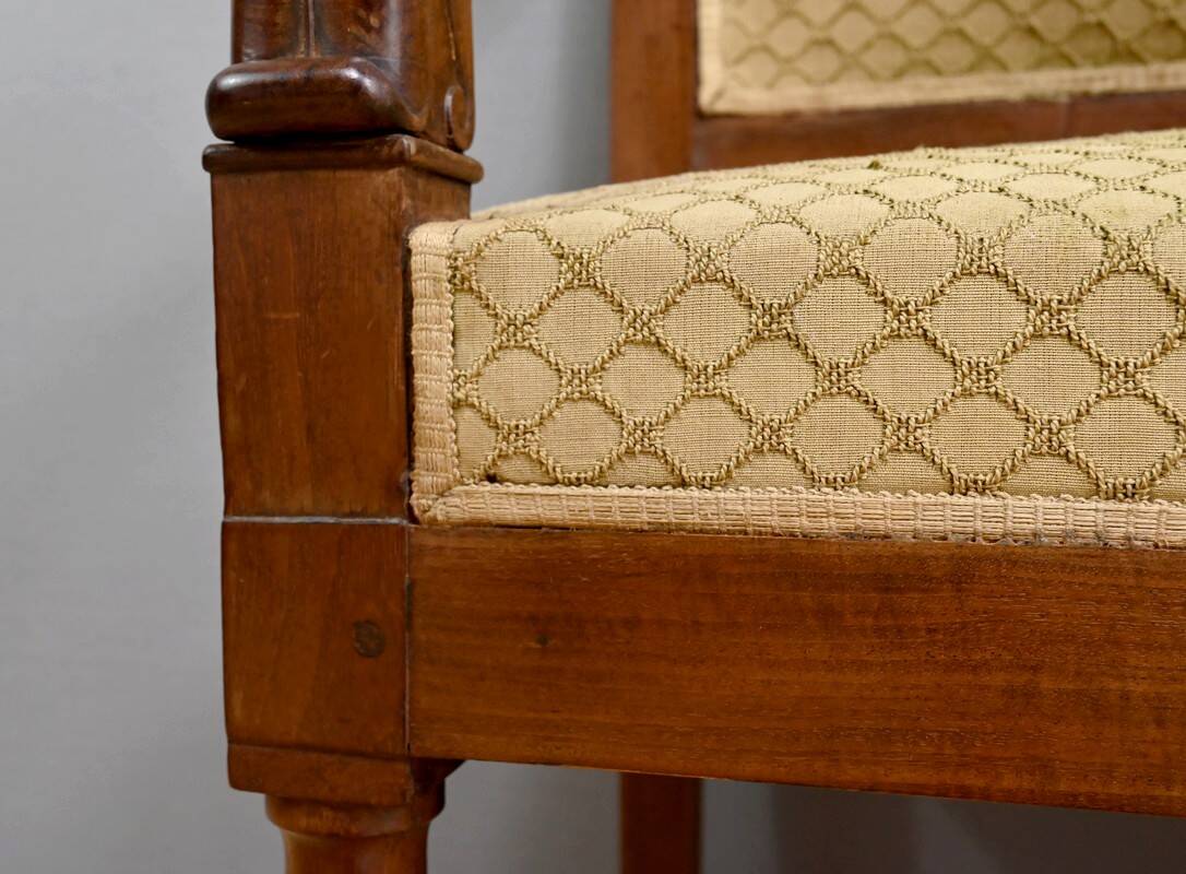 Mahogany landing sofa, Restoration period – Part 1, 19th century