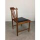 4 Scandinavian teak chairs with slats from the 1960s.