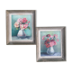 2 tableaux "vase fleurie"