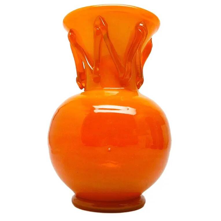 Vase, moderne du milieu du siècle, en verre, conçu par J. Słuczan-Orkusz, Pologne, années 1970