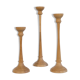 Set of Scandinavian wooden candle holders 1960