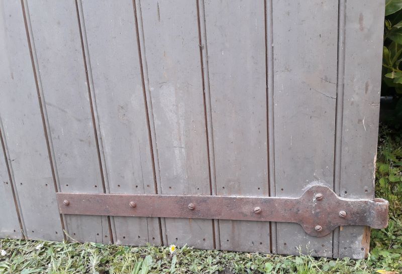 Wooden barn cellar or outbuilding door