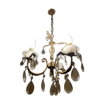 Crystal brass chandelier