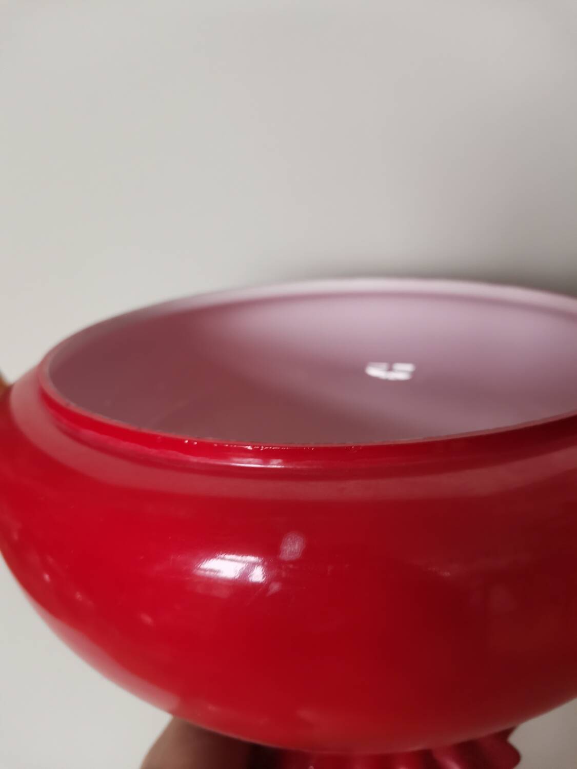 Grand globe lampe abat jour vintage opaline rouge suspension baladeuse