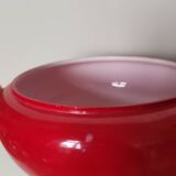 Large globe lampshade vintage red opaline hanging lamp
