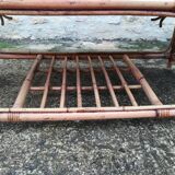 Rattan and bamboo coffee table