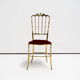 Chaise latérale italienne en laiton Chiavari