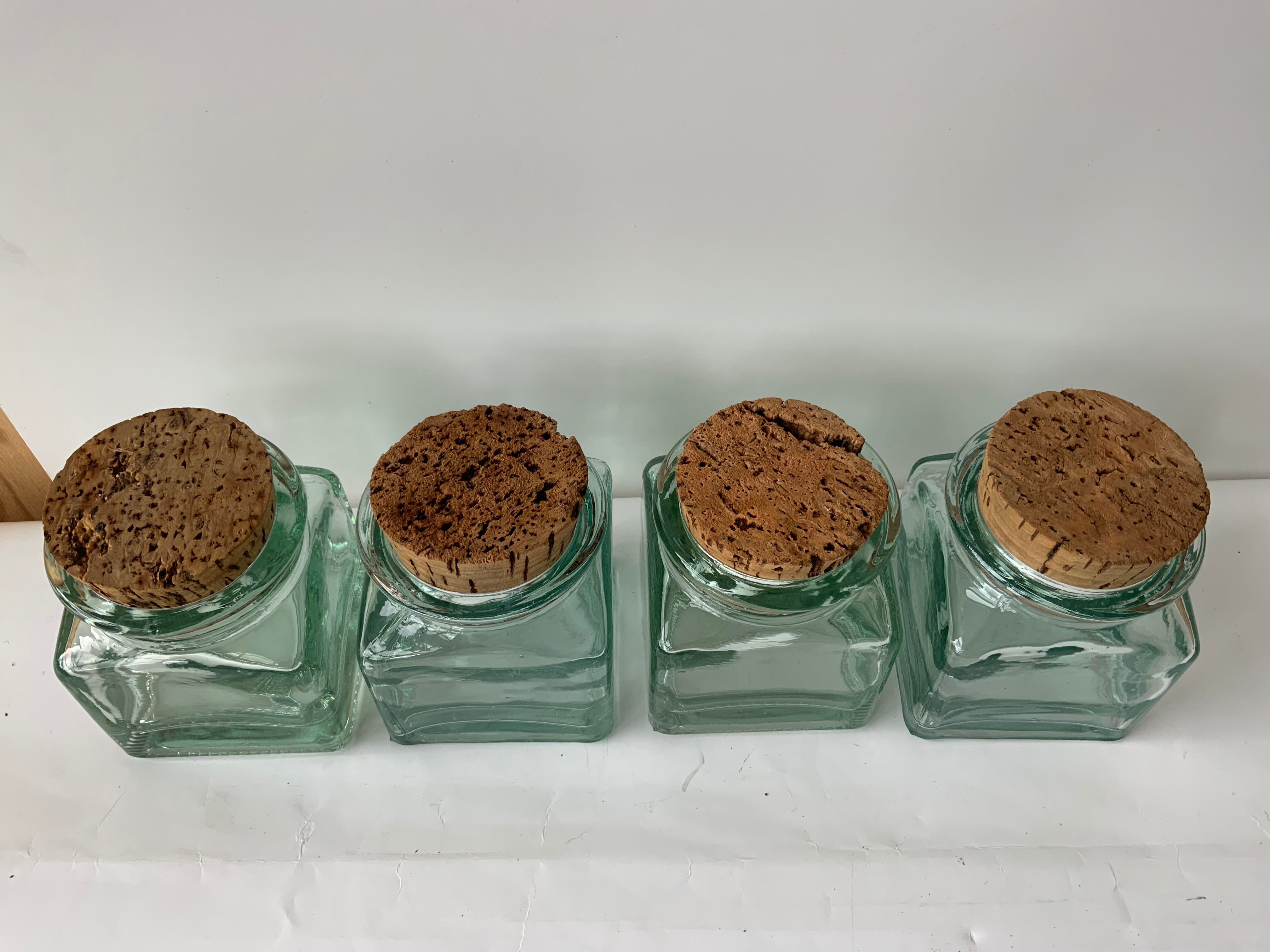 Set de 4 pots vintage