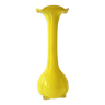 Vintage yellow blown glass vase