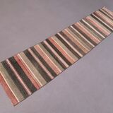Old Turkish narrow Kilim Runner 217x49 cm shabby chic, vintage kelim
