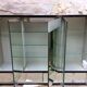 Glass toilet cabinet