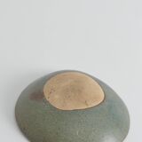 Midcentury-Modern Handmade Stoneware Bowl with Abstract Motif, 1960s