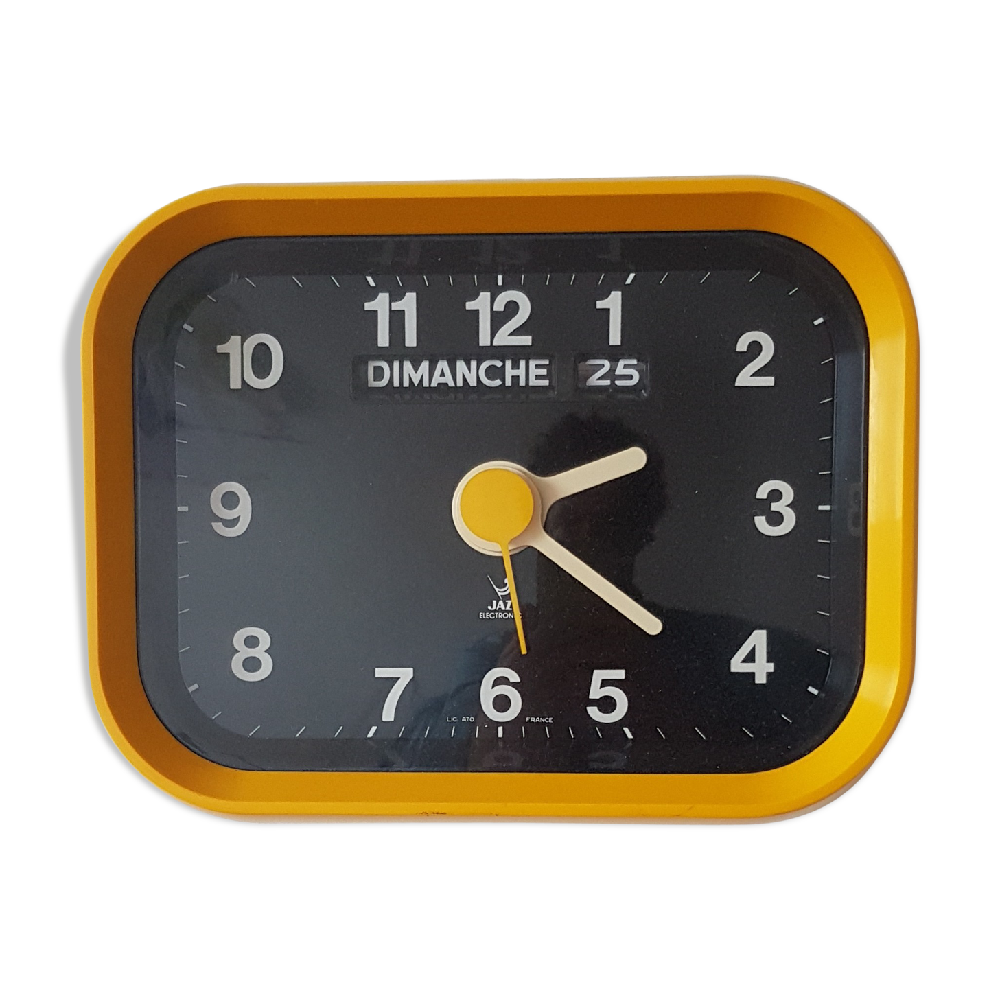 Vintage yellow Jazz wall clock