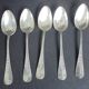 5 christofle spoons laurel channels silver metal