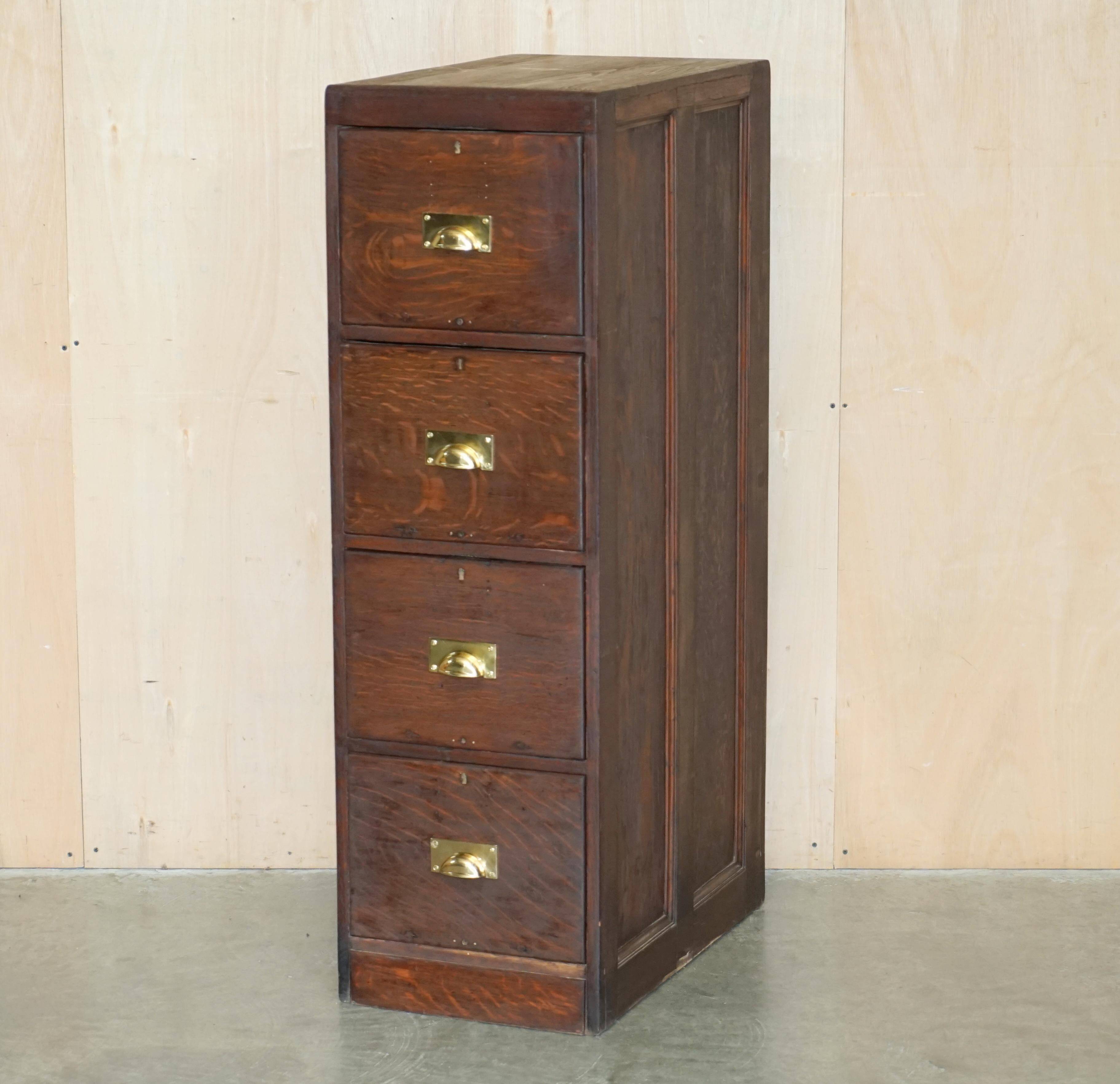 Restored Art Deco oak filing cabinet circa 1920