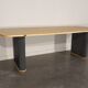 Contemporary oak dining table, seats 10