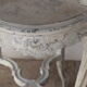 Tea table, marble and wood style Louis XV patina